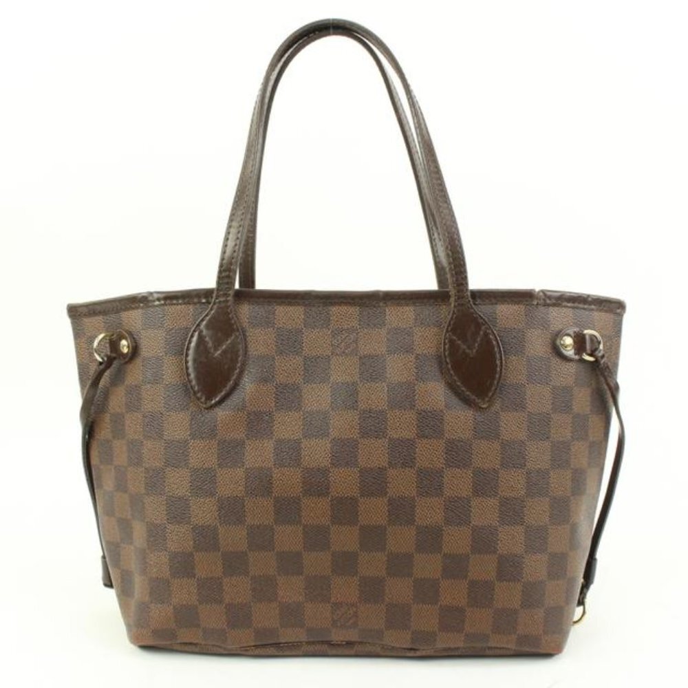 Louis Vuitton Small Damier Ebene Neverfull PM Tote Bag 70lv315s